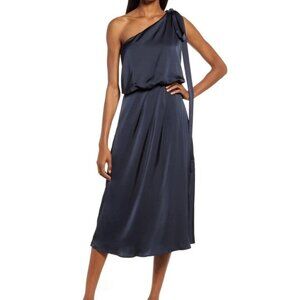 New Amylynn Gemma Dress Womens S Navy One Shoulder  Midi